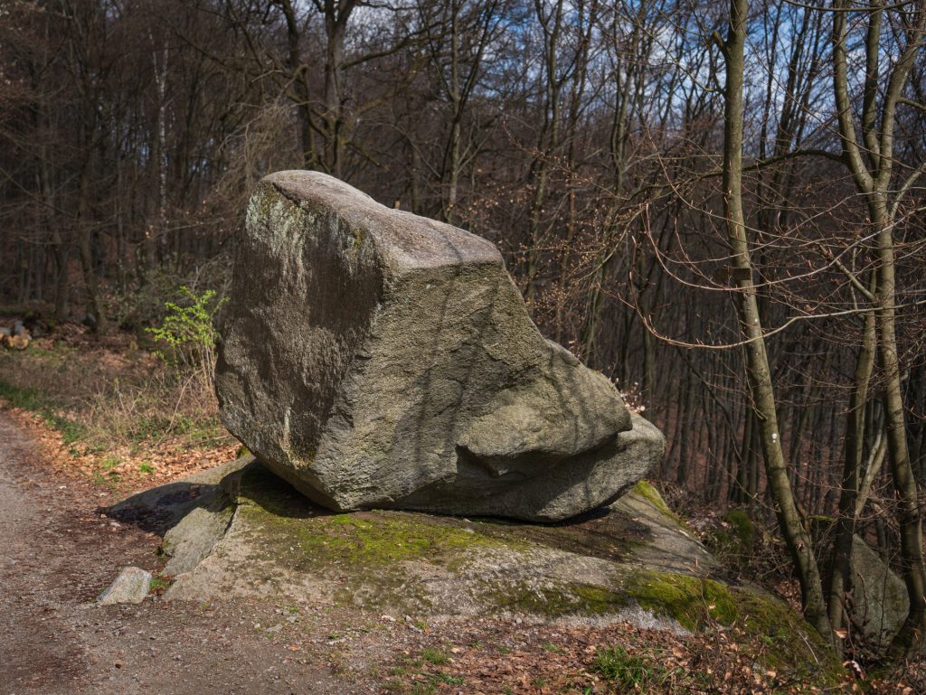 The Giant's Armchair, a true megalith, which was placed there on the slope