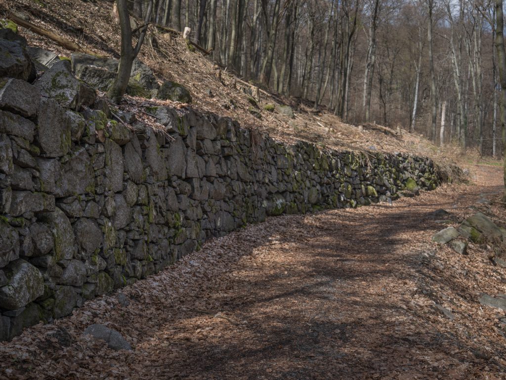 The so-called Roman Wall stabilizes the adjacent slope